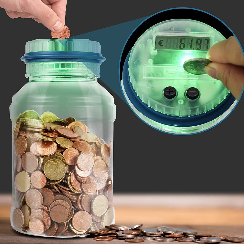 LED Nhiều Màu Sắc Heo Đất Piggy Bank Đếm Piggy Bank Đô La Mỹ Euro Pound Piggy Bank Piggy Bank