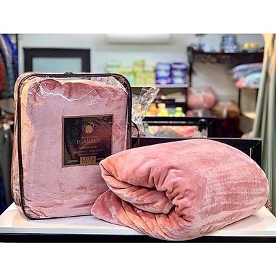 Chăn Lông Tuyết Blanket Loại 1 ZingZingMart 2mx2m2, nặng 2,2kg mềm mại ấm áp cao cấp kèm túi