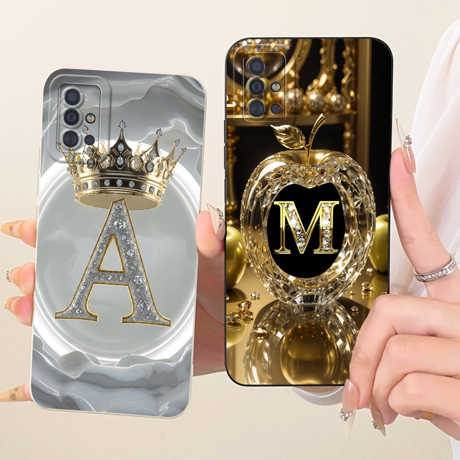 Ốp Lưng Cho Samsung Galaxy A51 4G 5G Ốp Điện Thoại SM-A515F SM-A516B Sang Trọng Thái Chữ Cái Silicon