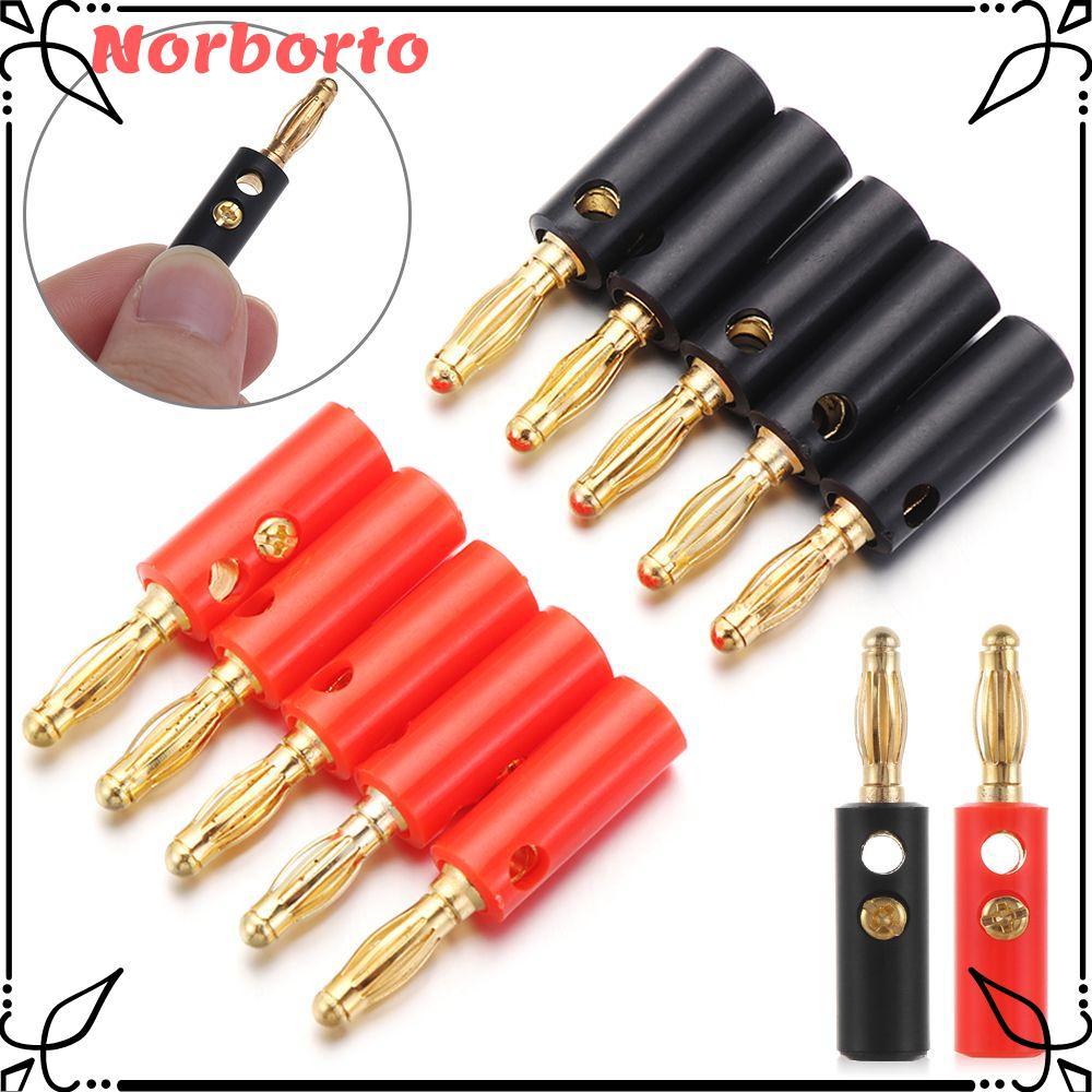 NORBORTO Banana Plugs 4mm Adapter Jack âm thanh mạ vàng