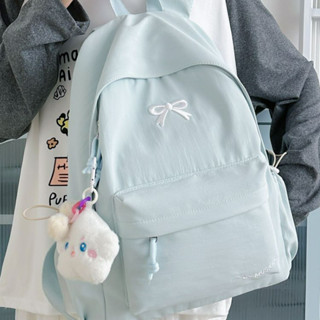 Ba lô học sinh sinh viên đại học học sinh trung học cơ sở ba lô thêu nơ cho nữ túi du lịch nhẹ