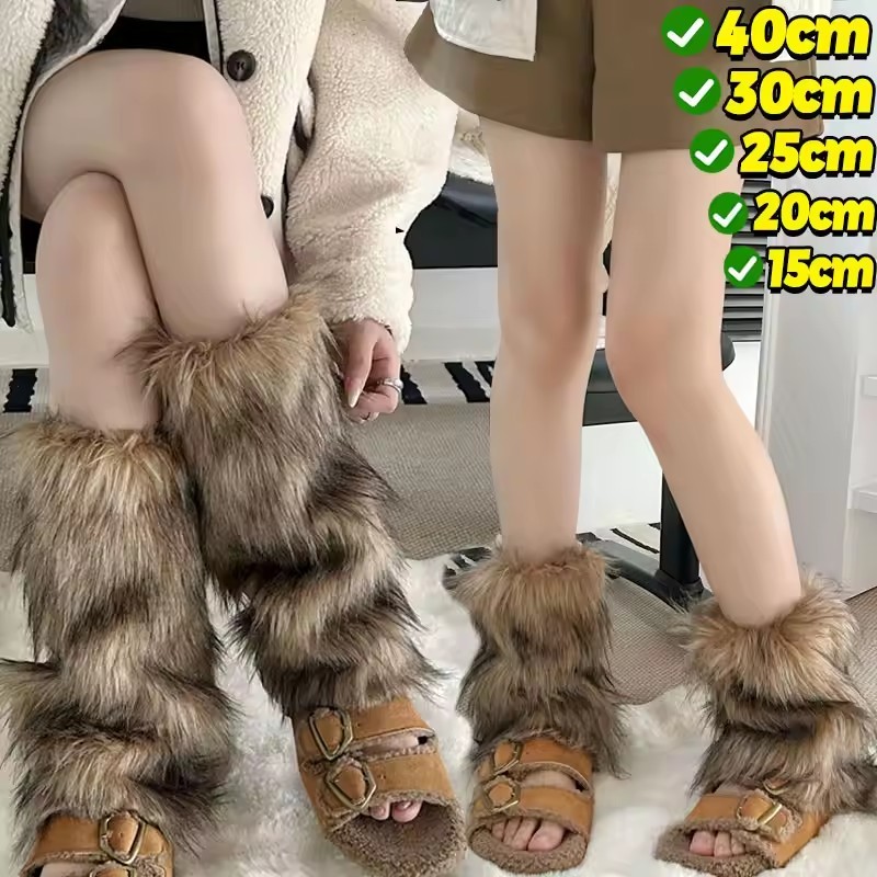 Máy hâm nóng chân giả Y2K Cowgirl Style - Polyester mềm mại, độ dài từ 15 đến 40 cm, lý tưởng cho cá