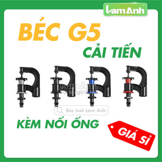 (Combo 5) Béc Tưới Phun Mưa G5 Cải Tiến Tặng Kèm Chân Nối 6 Ly