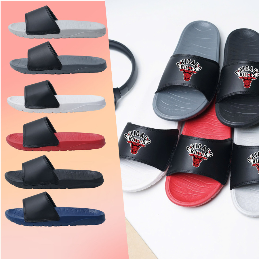 Dép quai ngang nam Chicago bull nhiều màu sắc full box