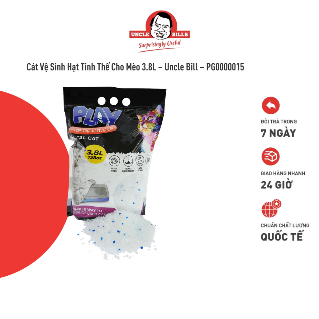 Cát Vệ Sinh Hạt Tinh Thể Cho Mèo 3.8L – Uncle Bill – PG0000015