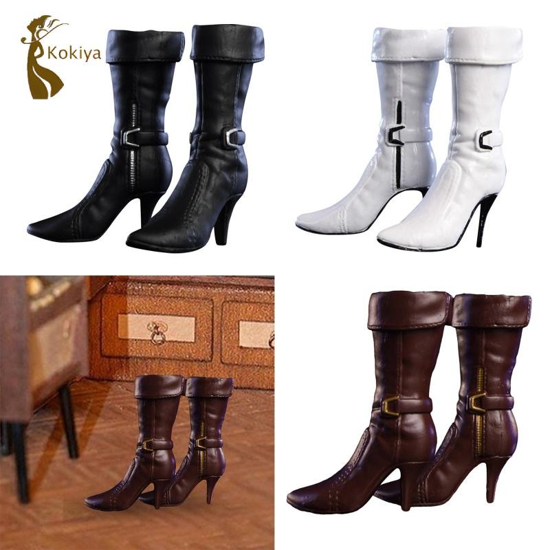 Tỉ Lệ 1 / 6 Nữ Hình Chiến Đấu Giày Trang Phục Accs 12 inch Nữ Búp Bê Cao Gót Giày Bốt Cho 1 / 6 BJD 