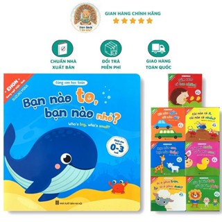 Sách Ehon cho bé 0 3 tuổi: Cùng con học toán song ngữ việt anh bộ 8 cuốn 