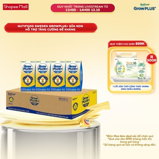 Combo 2 Thùng 24 hộp Sữa Bột Pha Sẵn Nutifood GrowPLUS+ Vàng (Sữa Non Tăng Đề Kháng) 110ml - Trên 2 tuổi