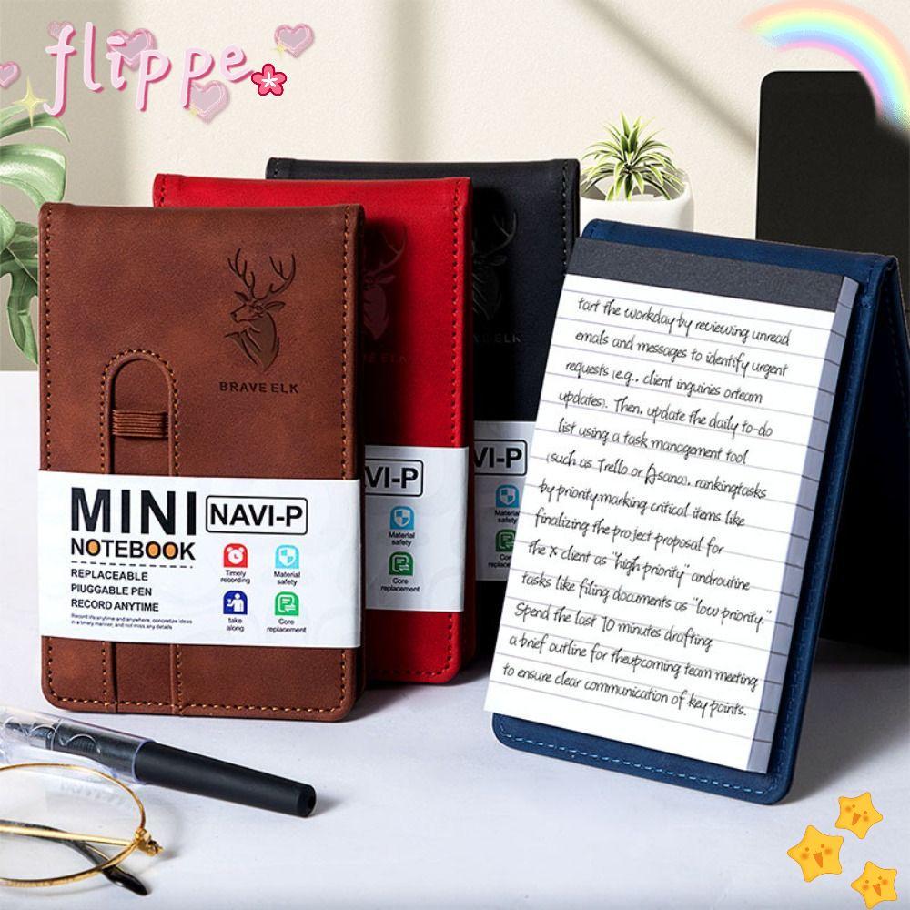 Sổ tay FIPE A7, Sổ tay bỏ túi bằng da Portbale, Học sinh Notepad Mini dòng ngang A7