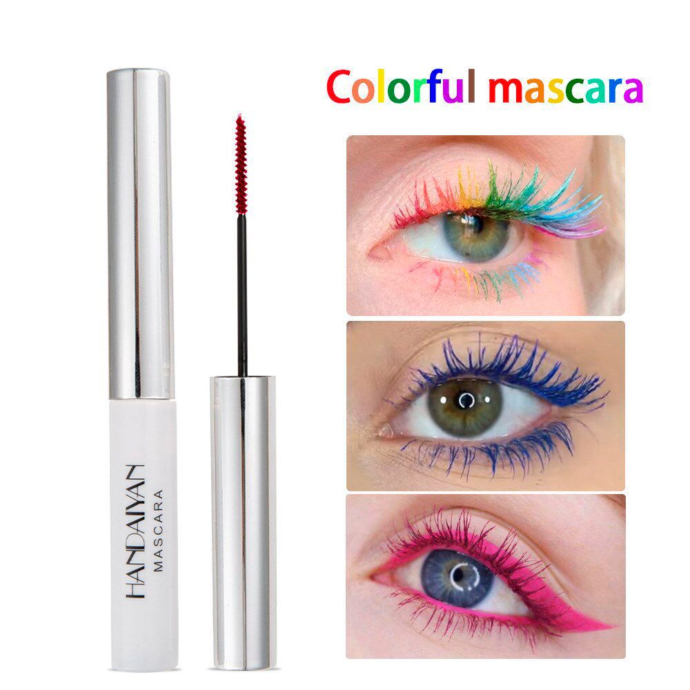 mascara lông mày mascara Cosplay Trắng Mascara Nhuộm Lông Mày Hồng Xanh Tím Xanh Nhiều Màu Sắc Masca