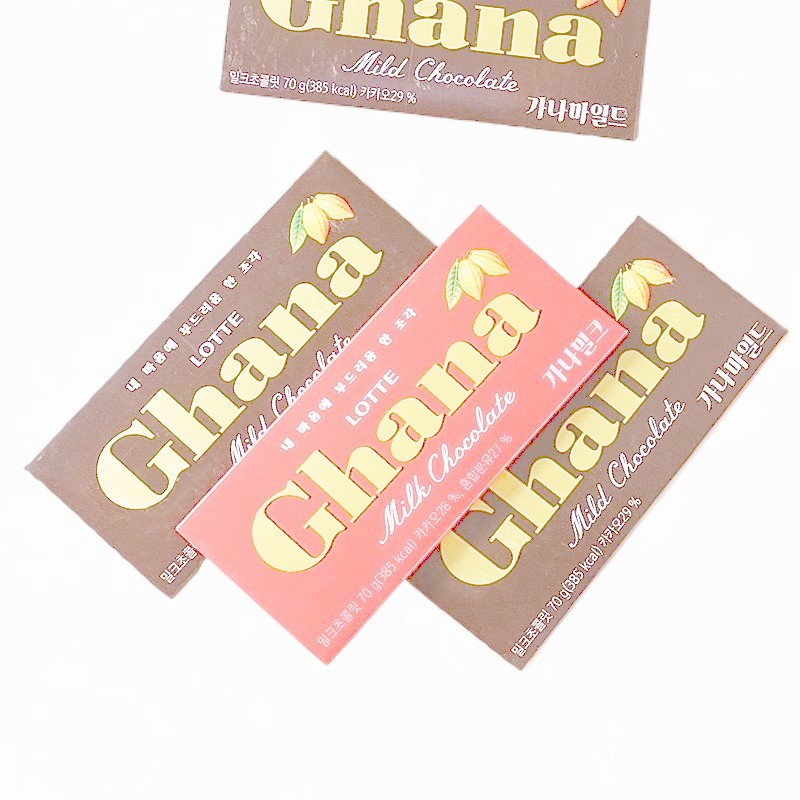 Mới 4 Hộp Nhập Khẩu Từ Hàn Quốc Lotte Ghana Sữa Chocolate Cocoa Thanh Quà Tặng Đồ Ăn Nhẹ Đồ Ăn Nhẹ 7