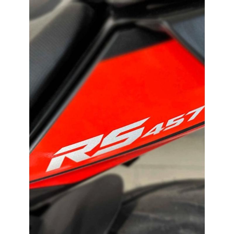 RS457 letter decal, Aprilia motorcycle tank sticker