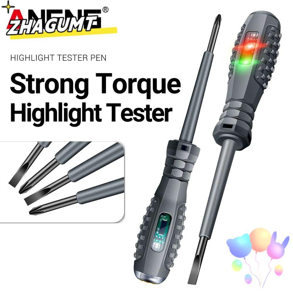 Bút thử điện ZHAGUMT, Cảm ứng thông minh với tuốc nơ vít chỉ báo, Dụng cụ thợ điện đa chức năng Zero