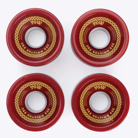 BÁNH XE YOW SURF SKATEBOARD WHEEL 66 * 51MM ĐỎ 82A YWLLOW 80A TRẮNG 78A 4 CHIẾC BÁNH TAY DÀI DONWHIL