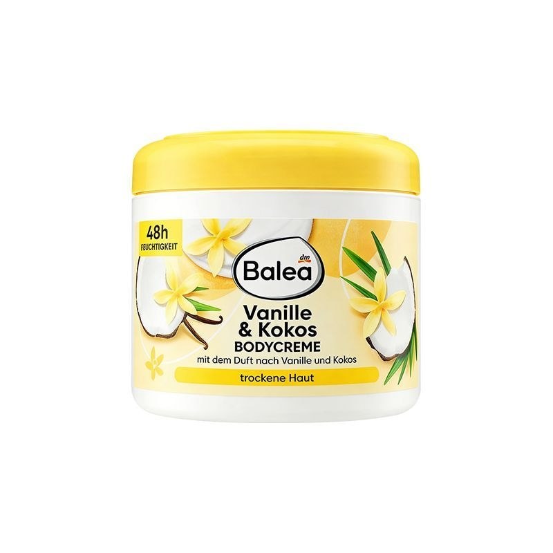 Nước ngoài Đức Balea Balea Vanilla Coconut Body Lotion 500ml Dưỡng ẩm dưỡng ẩm Kem dưỡng ẩm Chăm sóc