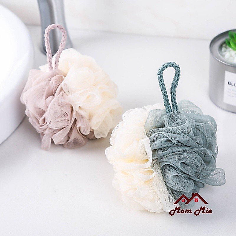 Bông tắm phối màu, lưới dày tạo bọt dễ dàng - J111