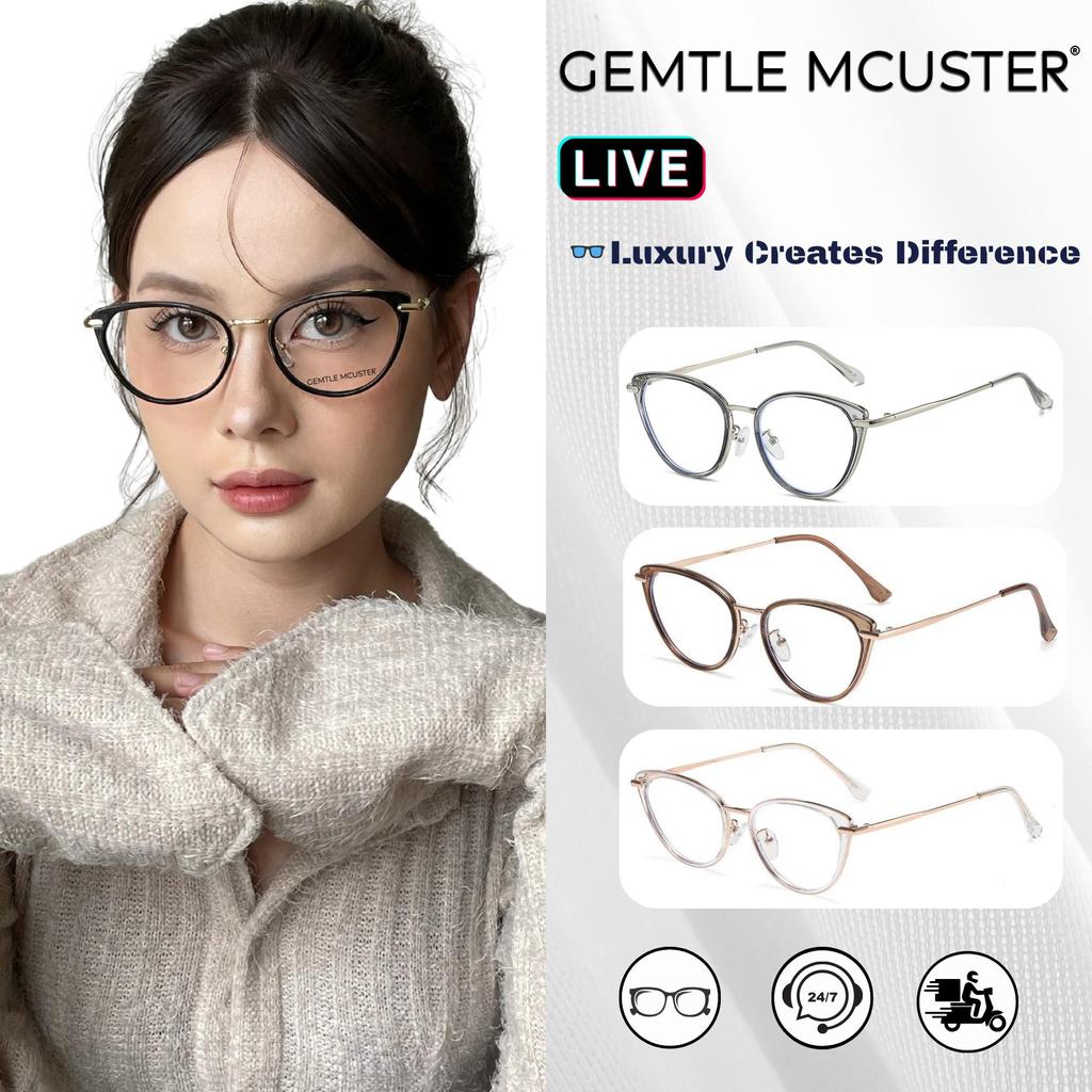 【GEMTLE MCUSTER】R8074 Kính Đổi Màu Gọng Mắt Mèo Siêu Nhẹ Dành Cho Nữ Thiết Kế Trẻ Trung Chống Ánh Sá