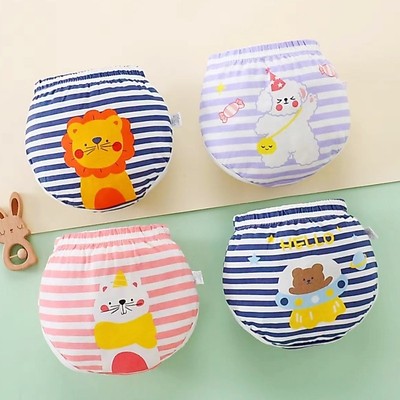 Adabaobao® ᵛⁿQuần lót tam giác LUCKY BIG CAT vải cotton in họa tiết hoạt hình dễ thương phong cách Hàn Quốc cho bé