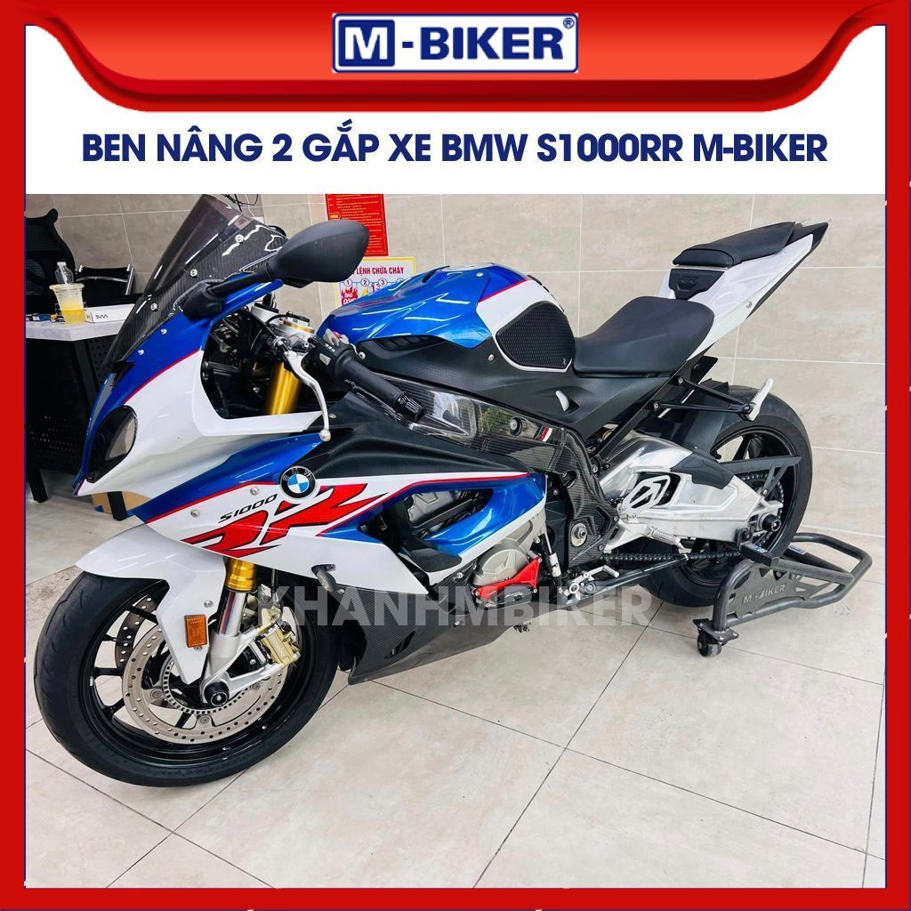 Ben nâng xe S1000RR, Nâng xe BMW S1000RR Ben nâng xe PKL MBiker dựng thẳng - di chuyển 360 độ