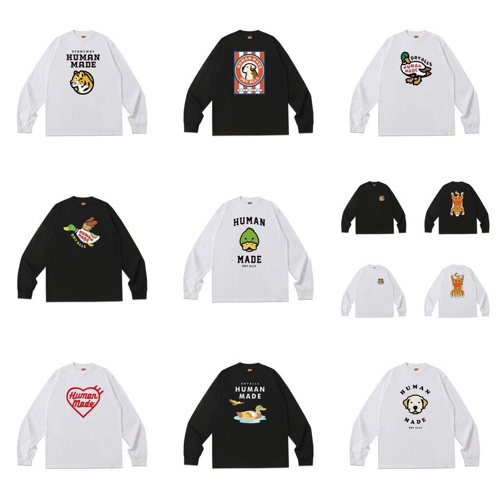 R2OA human Japanese Style HM Heavyweight long-sleeve shirt T T-shirt with cute cartoon print[In-stoc