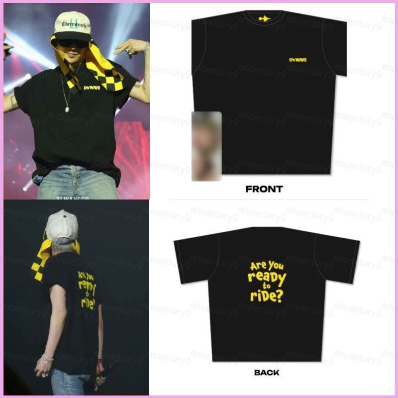 GD G-Dragon DAISUNG DS WAVE Concert BẠN SẴN SÀNG RIDE Áo thun tay ngắn KPOP