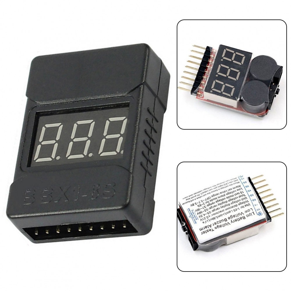 [DOLLDOLL-VN]Lipo Battery Tester 1S Mode Voltage Range 4-15V Low Voltage Alarm Mode For 2-8S