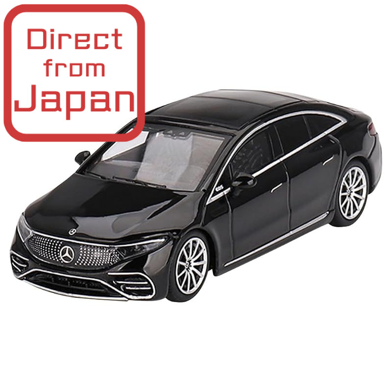 MINI GT 1/64 Mercedes-Benz EQS 580 4MATIC Black (Left-Hand Drive) Die-Cast Model