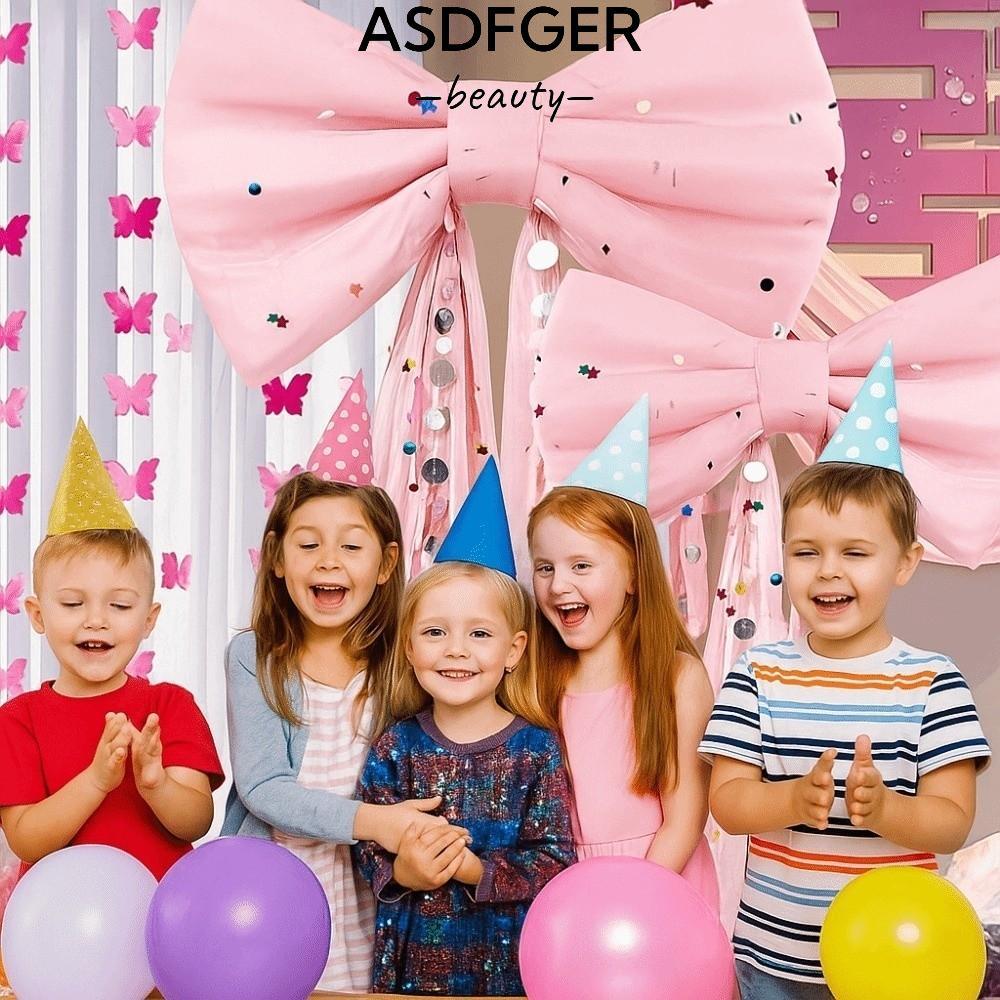 ASDFGER Giant Bow Wall Backdrop, Drift strip 3 mét Wine Red B Bow Wall Decor, Arrival Pink Iridescen