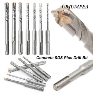 URJUMPEA 1 Mũi khoan bê tông SDS Plus, Mũi khoan tròn 4 / 5 / 5.5 / 6 / 8 / 10 / 12mm Mũi khoan búa điện, Đầu chéo 4 mũi khoan tác động Khối gạch tường