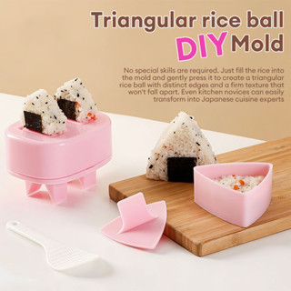 Khuôn Cơm Nắm Tam Giác Phong Cách Nhật Bản Dụng Cụ Sushi Thức Ăn Cho Bé Bento