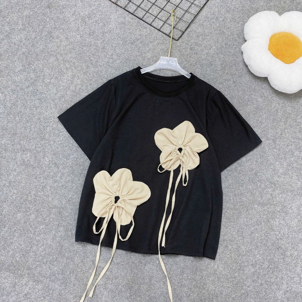 Áo Thun Bigsize Nữ Basic Cổ Tròn Phối Nơ Hoa Dễ Thương – Form Rộng  BIG SIZE CÔ NHỎ  A292 | BigBuy360 - bigbuy360.vn