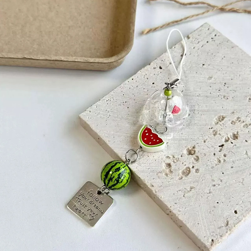 Mặt dây chuyền điện thoại chuông gió dưa hấu mùa hè hình trái tim cho bé gái  túi đựng máy ảnh | BigBuy360 - bigbuy360.vn