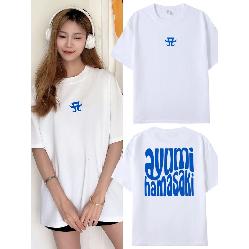 HamasakiAyumi Hamasaki Ayumi Concert Cùng Phong Cách Áo Thun Tay Ngắn Nam Nữ Hỗ Trợ Quần Áo Ngoại Vi