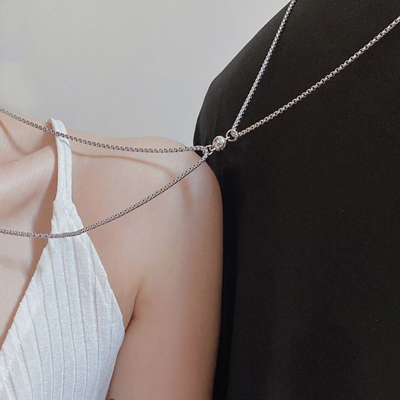 ❈ ❈ ❈ ❈ ❈ ❈ ❈ ❈ ❈ ❈ ❈ ❈ 🍒 ❥ ❥ ❥ ❈ ❈ ❈ ❈ Cặp đôi bạn gái dây chuyền xương rắn đá nam châm nam châm na