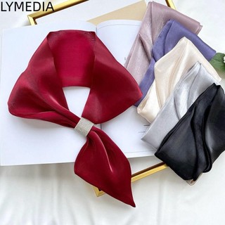 Khăn Quàng Cổ LYMEDIA Satin Mềm, Thiết Kế Đơn Giản Với Màu Trơn Phù Hợp Cho Mọi Thời Điểm