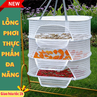 Lồng Phơi Thực Phẩm MM HOUSE Lưới PE – Gấp Gọn Treo Đa Năng, Chống Côn Trùng Bụi Ngoài Trời