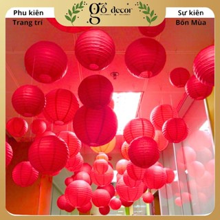 Lồng đèn đỏ, lồng vải, lồng giấy trang trí trung thu, lễ tết đủ size Gỗ decor