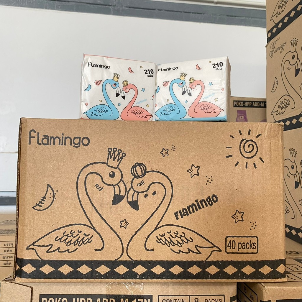 Mg _ stock Giấy lụa Flamingo 210 tờ x40 Gói