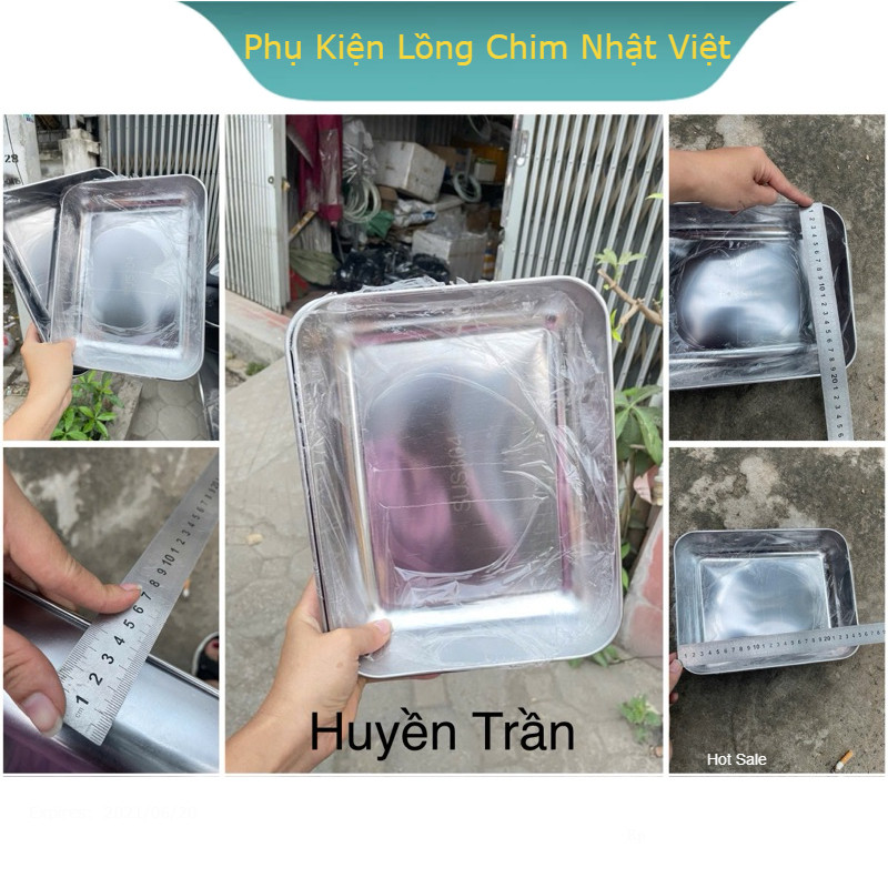 Khay tắm lồng chim, Khay tắm inox 304 dành cho lồng chim Chào Mào, Chích Chòe siêu dày, siêu bền cỡ 