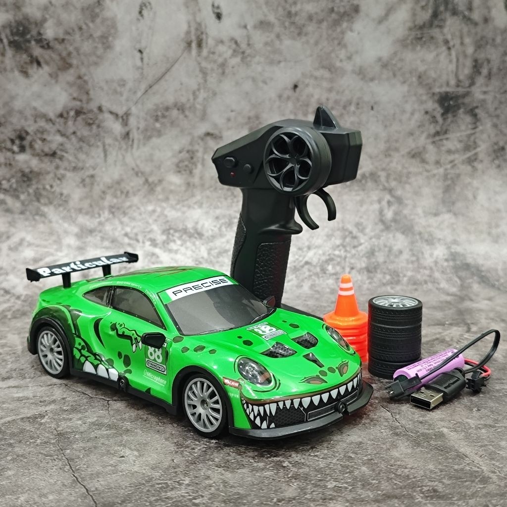 Xe điều khiển mini Drift Porche Attitude 1:20 NEW 2025 hỗ trợ pin sạc, lốp drift và đèn