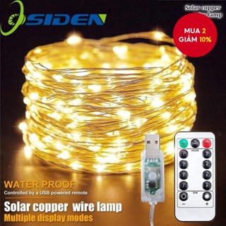 Usb 8 Chế Độ 10M 100 Đèn Dây LED Giáng Sinh Chống Nước Dây Đồng LED Cổ Tích Đèn Chạy Bằng Pin Điều Khiển Từ Xa