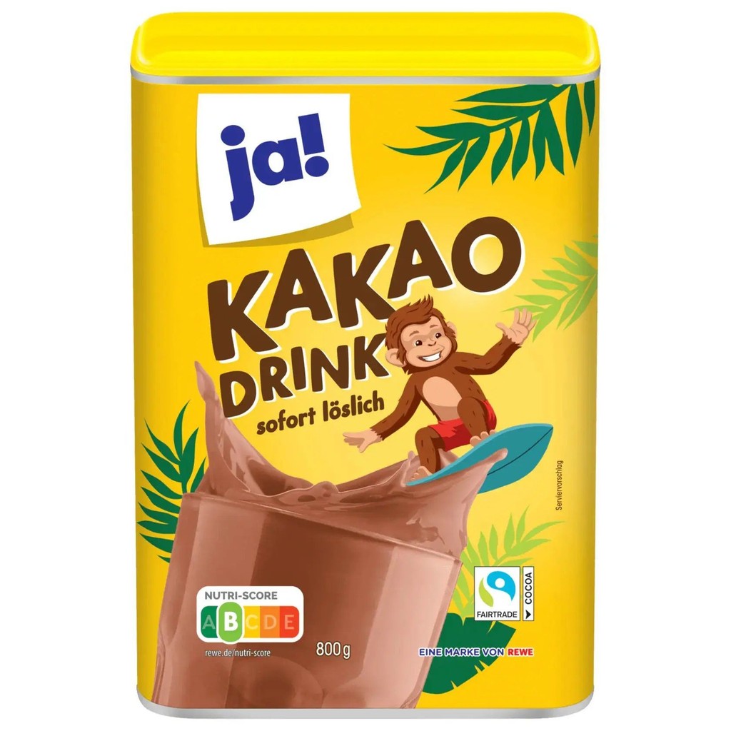 Bột CACAO JA - KAKAO DRINK mẫu mới, thơm ngon bổ dưỡng - Đức 800g
