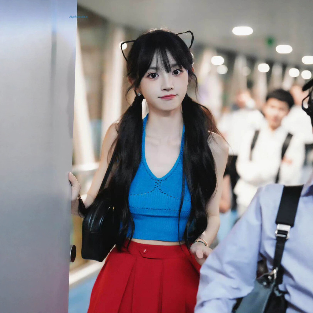 Phiên Bản Cao Cấp Hàng Sẵn Có Dây Dệt Kim Áo Sling Jennie Yu Shuxin Tian Xiwei Cùng Phong Cách Dây M