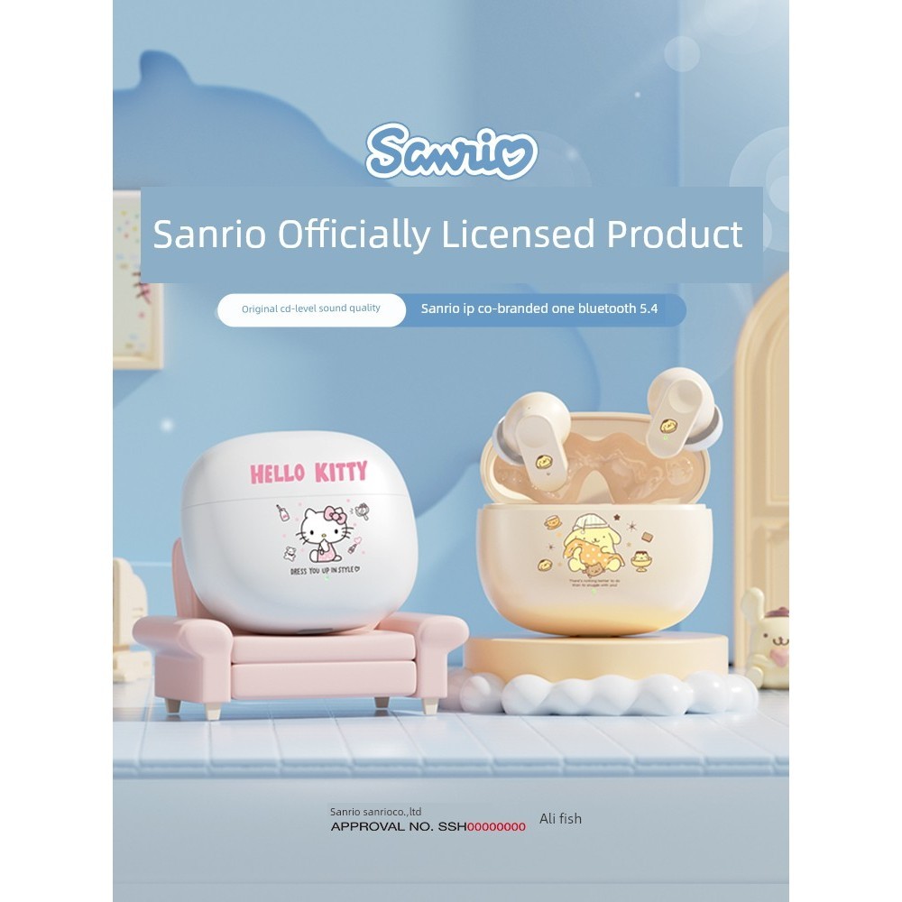 tai nghe ko dây tai nghe bluetooth Tai Nghe Bluetooth Sanrio 2026 Phong Cách Mới Không Dây Trong Thể