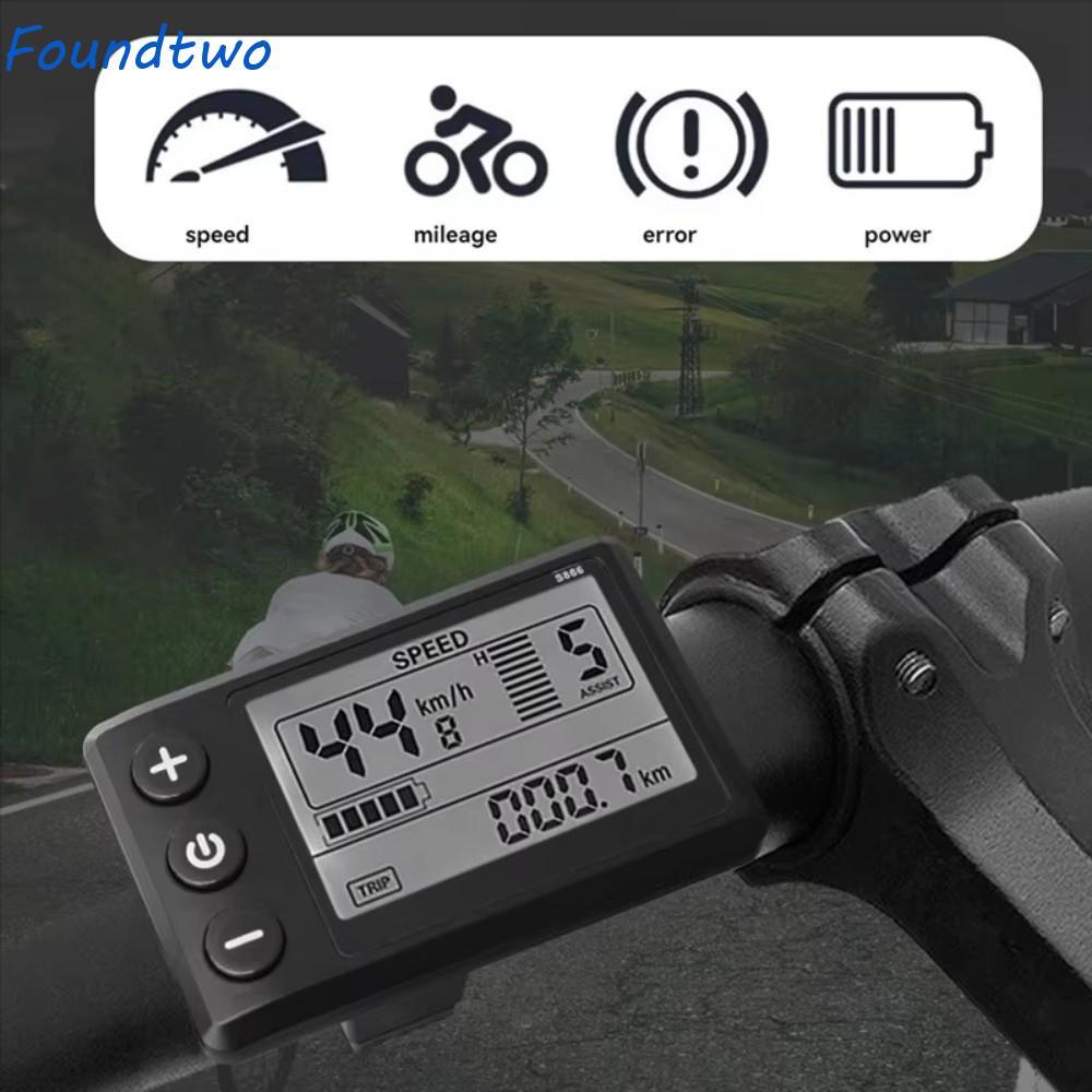 Bảng điều khiển xe đạp điện FOUNDTWO, Màn hình LCD xe đạp điện chống nước 24V 36V 48V IP65, màn hình