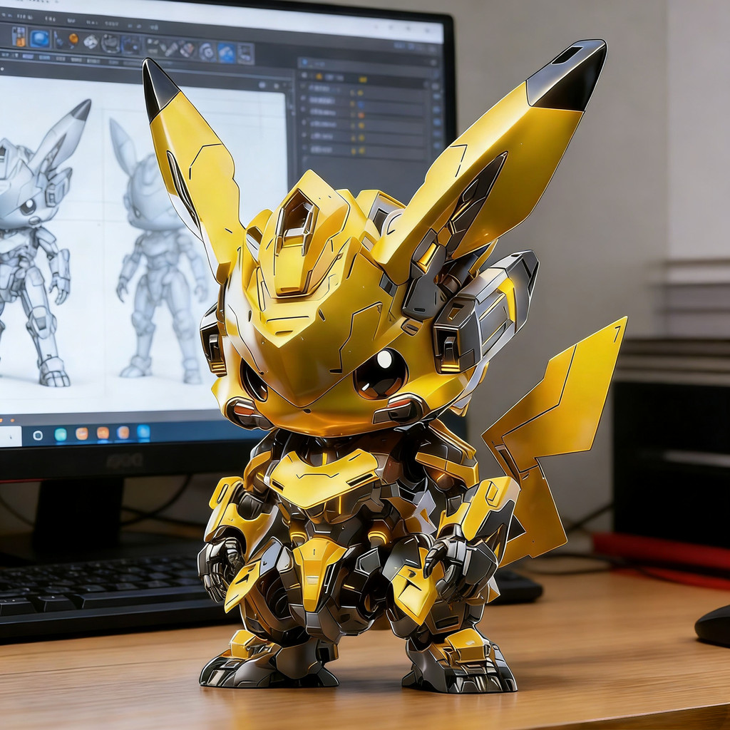 2026 Phong Cách Mới Pokemon Cơ Pikachu cos Bumblebee Hình Mẫu Con Lăn Hai Chiều gk Tượng Hàng Hóa KS