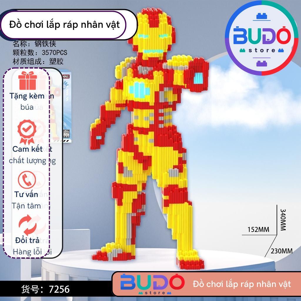 xếp hình super hero avenger siêu anh hùng người sắt iron man mark 42 spider man người nhện đồ chơi l