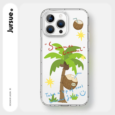 JURSUE Ốp lưng dễ thương đẹp hoạt hình độc lạ ngầu ngộ nghĩnh nữ chống sốc chống bẩn mềm cho iPhone 17 Air 16 15 14 13 12 11 PRO MAX SE 2020 X XR XS ip 8 7 Plus kute MZ506739