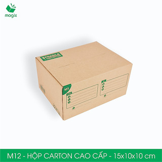 M12 - 15x10x10 cm - Combo 60 hộp carton đóng hàng cao cấp - Thùng carton gói hàng | Magix Packaging