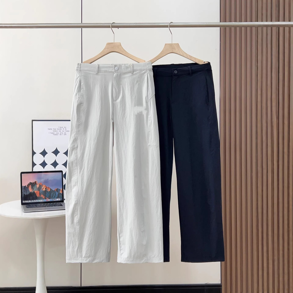 BFHS Feijia2026New Spring/Summer Women's Ice Silk Wide-Leg Pants, Draped Straight-Leg Casual Pants, 